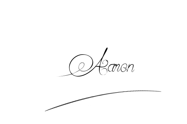 The best stylish Aaron name signature simple easy in English