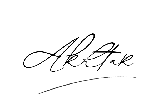 The best stylish Akhtar name signature simple easy in English