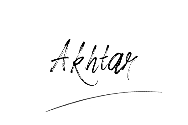 The best stylish Akhtar name signature simple easy in English