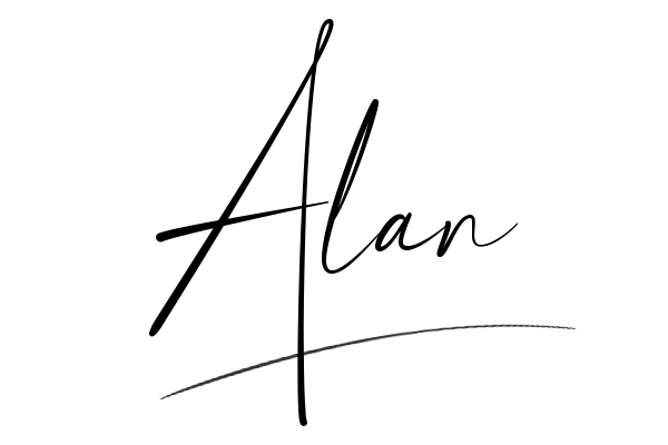 The best stylish Alan name signature simple easy in English