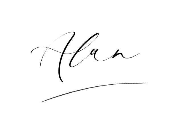 The best stylish Alan name signature simple easy in English