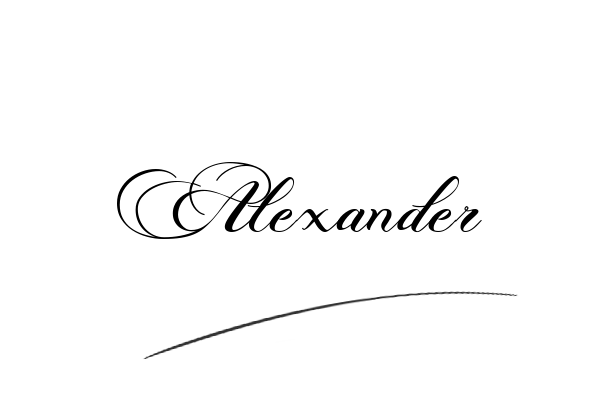 The best stylish Alexander name signature simple easy in English
