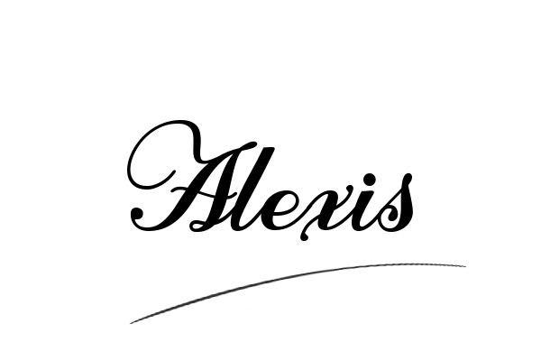 The best stylish Alexis name signature simple easy in English