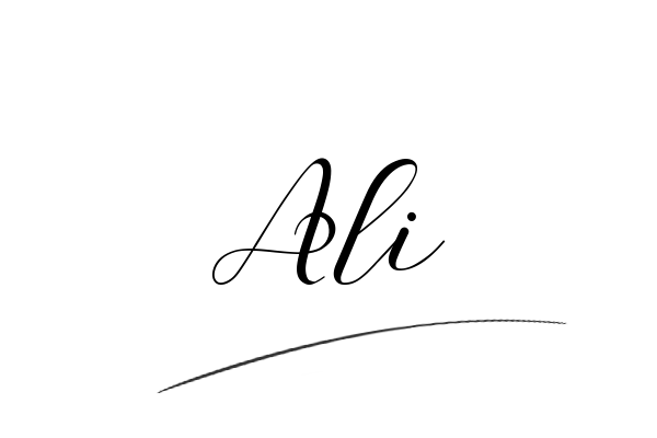 The best stylish Ali name signature simple easy in English