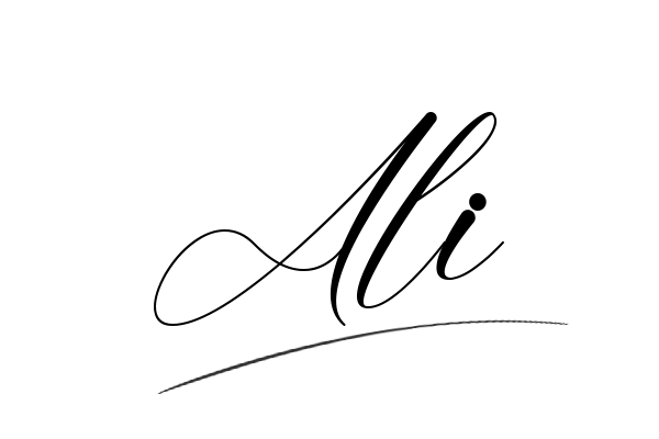 The best stylish Ali name signature simple easy in English