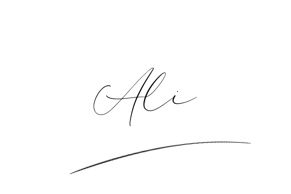 The best stylish Ali name signature simple easy in English