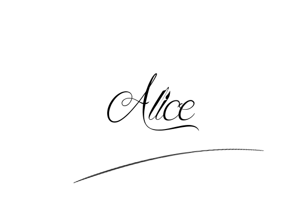 The best stylish Alice name signature simple easy in English