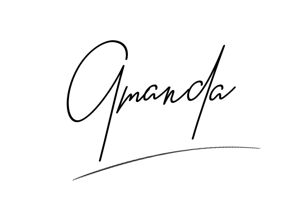 The best stylish Amanda name signature simple easy in English