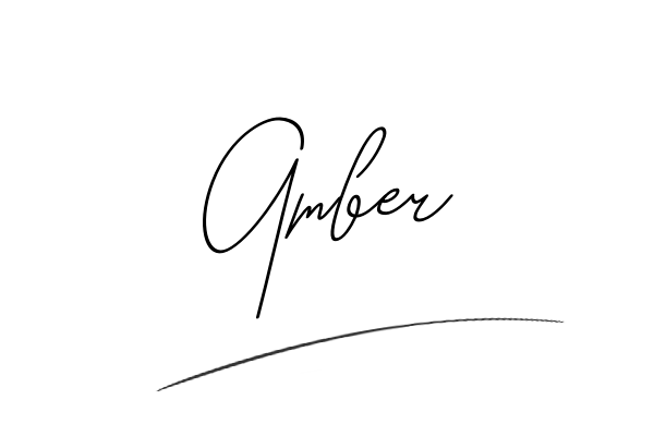 The best stylish Amber name signature simple easy in English