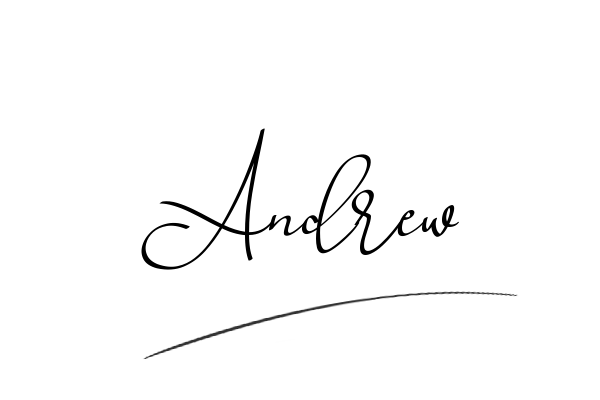 The best stylish Andrew name signature simple easy in English