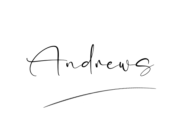 The best stylish Andrews name signature simple easy in English