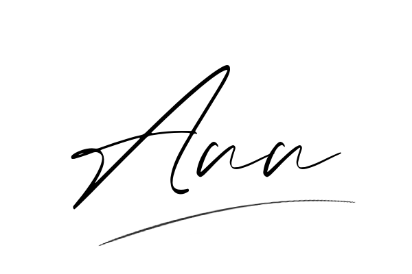 The best stylish Ann name signature simple easy in English