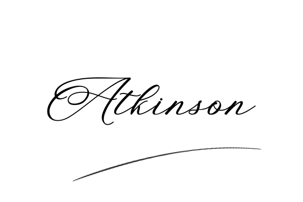 The best stylish Atkinson name signature simple easy in English