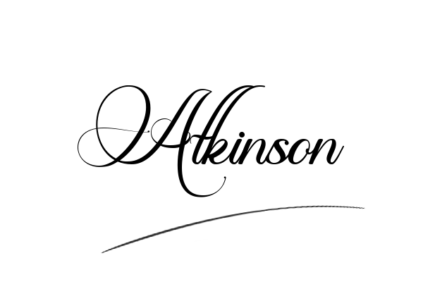 The best stylish Atkinson name signature simple easy in English