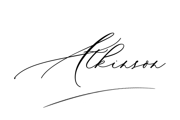 The best stylish Atkinson name signature simple easy in English