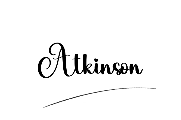 The best stylish Atkinson name signature simple easy in English