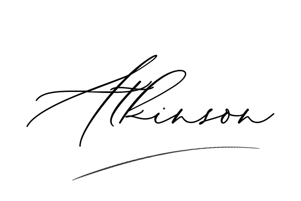 The best stylish Atkinson name signature simple easy in English