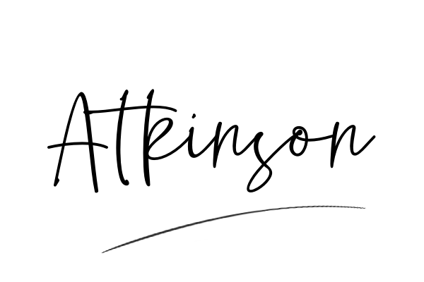 The best stylish Atkinson name signature simple easy in English