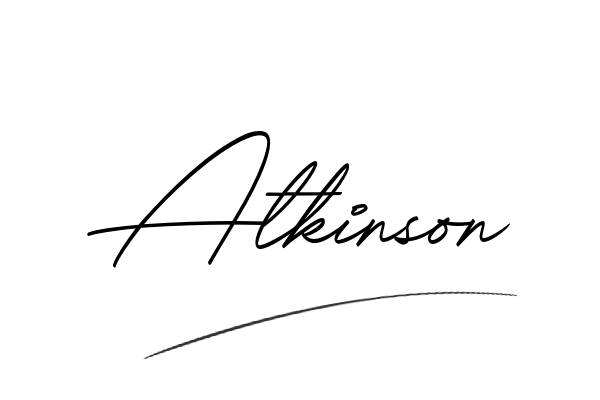 The best stylish Atkinson name signature simple easy in English