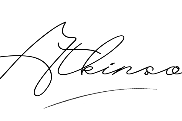 The best stylish Atkinson name signature simple easy in English
