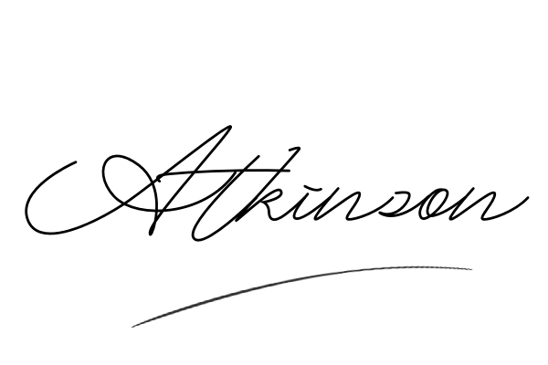 The best stylish Atkinson name signature simple easy in English