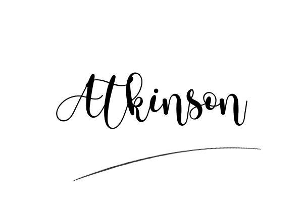 The best stylish Atkinson name signature simple easy in English