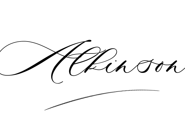 The best stylish Atkinson name signature simple easy in English