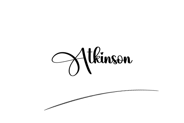 The best stylish Atkinson name signature simple easy in English