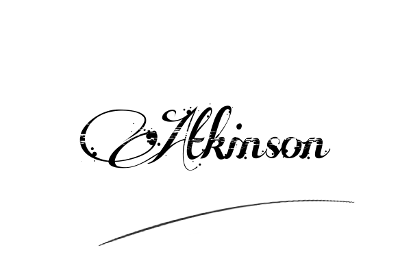 The best stylish Atkinson name signature simple easy in English