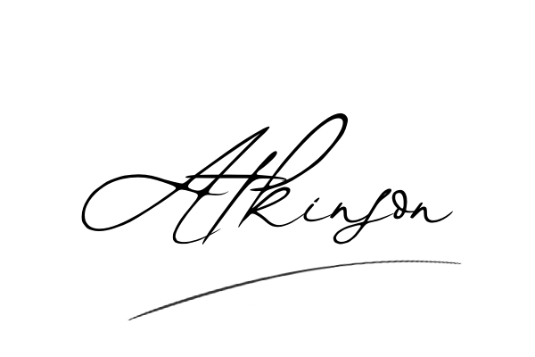 The best stylish Atkinson name signature simple easy in English