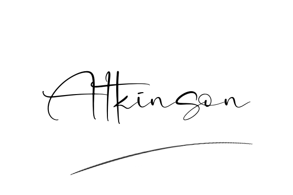 The best stylish Atkinson name signature simple easy in English