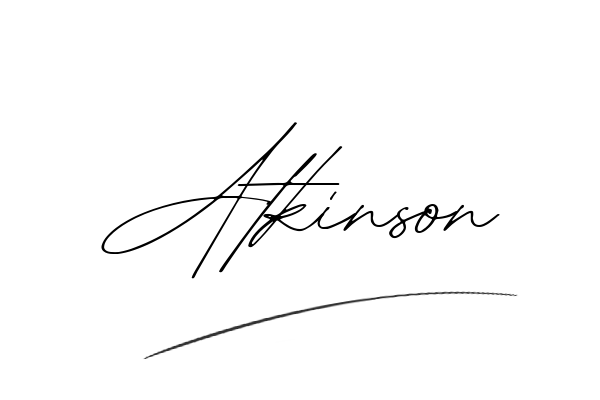The best stylish Atkinson name signature simple easy in English