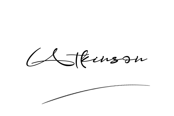 The best stylish Atkinson name signature simple easy in English