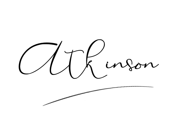 The best stylish Atkinson name signature simple easy in English