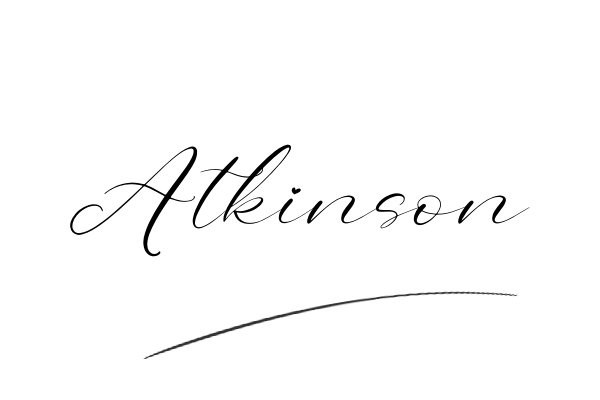 The best stylish Atkinson name signature simple easy in English