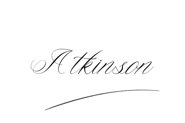 The best stylish Atkinson name signature simple easy in English