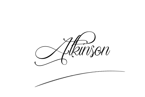 The best stylish Atkinson name signature simple easy in English