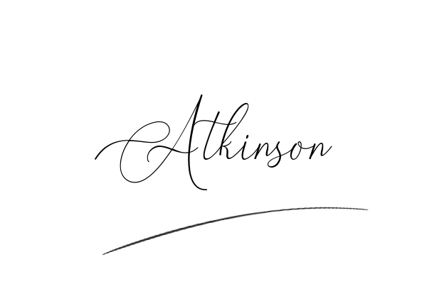 The best stylish Atkinson name signature simple easy in English