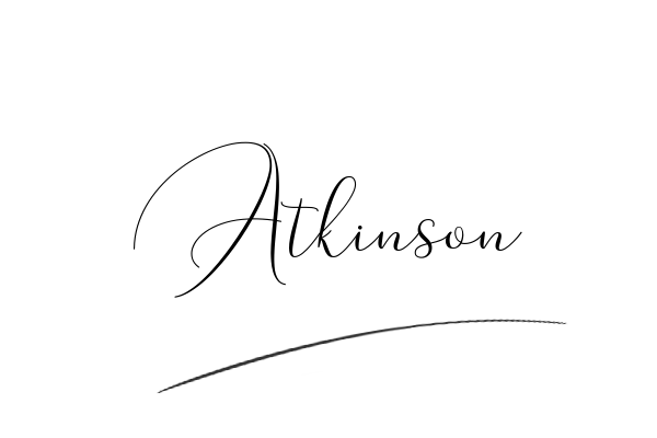 The best stylish Atkinson name signature simple easy in English