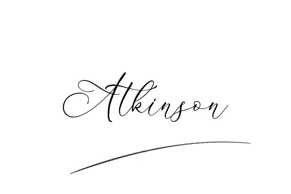 The best stylish Atkinson name signature simple easy in English