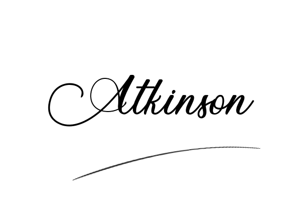 The best stylish Atkinson name signature simple easy in English