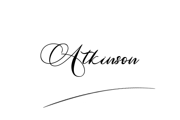 The best stylish Atkinson name signature simple easy in English