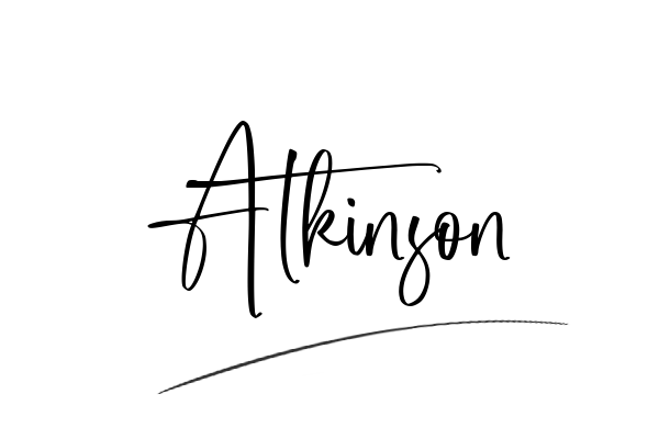 The best stylish Atkinson name signature simple easy in English