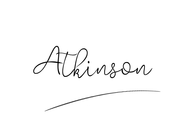 The best stylish Atkinson name signature simple easy in English