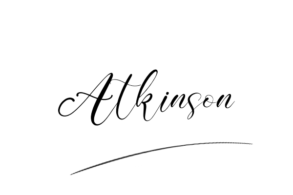 The best stylish Atkinson name signature simple easy in English