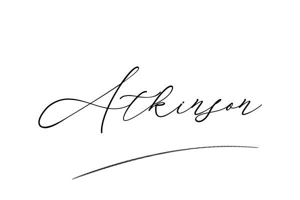 The best stylish Atkinson name signature simple easy in English
