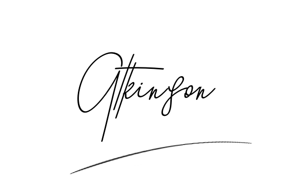 The best stylish Atkinson name signature simple easy in English