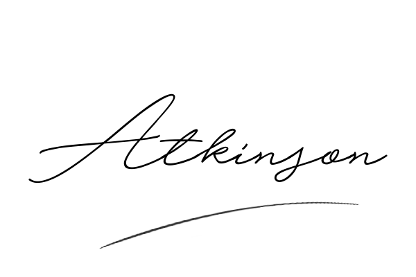 The best stylish Atkinson name signature simple easy in English