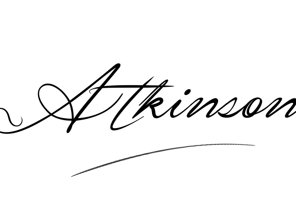 The best stylish Atkinson name signature simple easy in English