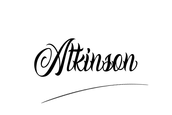 The best stylish Atkinson name signature simple easy in English